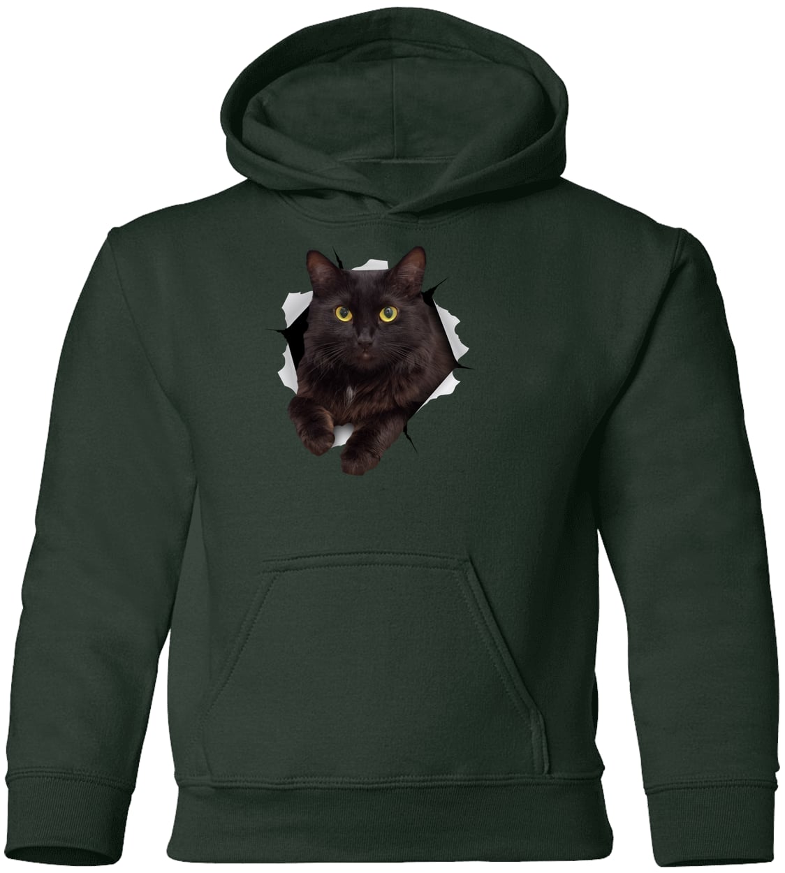 G185B Gildan Youth Pullover Hoodie - Forest Green