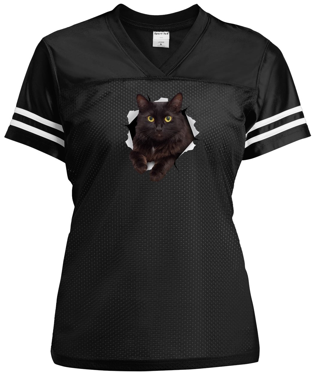 LST307 Sport-Tek Ladies' Replica Jersey - Black/White