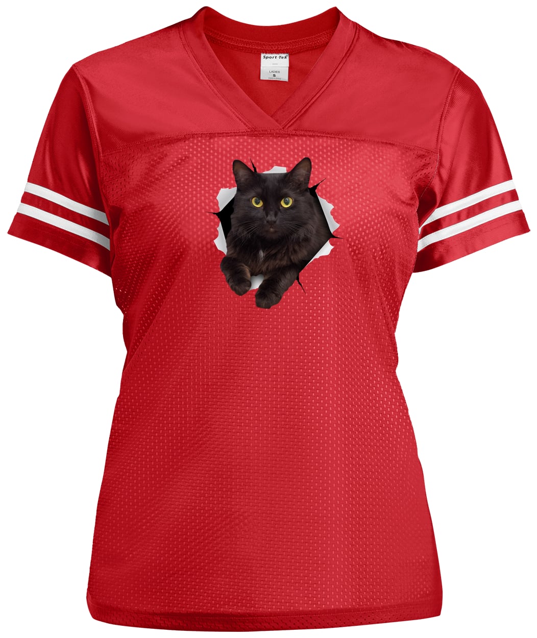 LST307 Sport-Tek Ladies' Replica Jersey - True Red/White