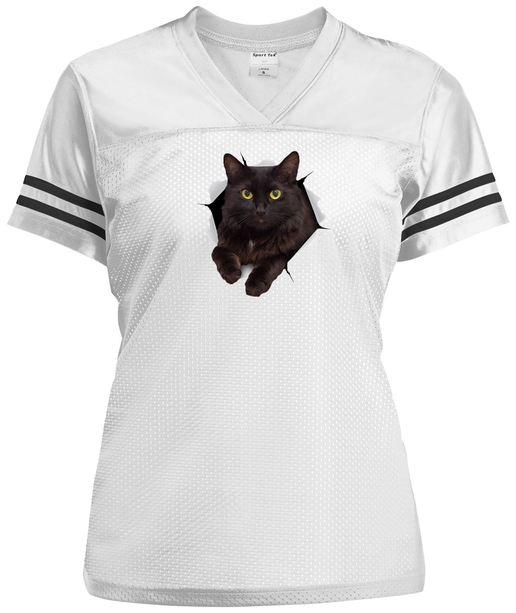LST307 Sport-Tek Ladies' Replica Jersey - White/Black
