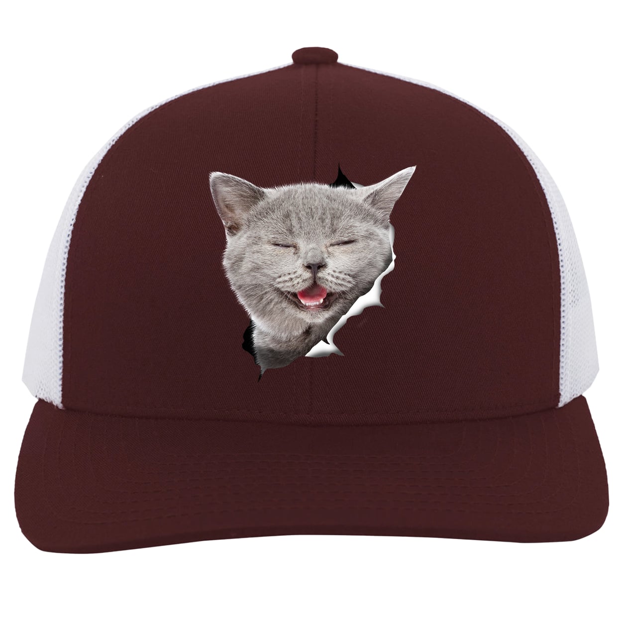 104C Trucker Snap Back - Maroon/White