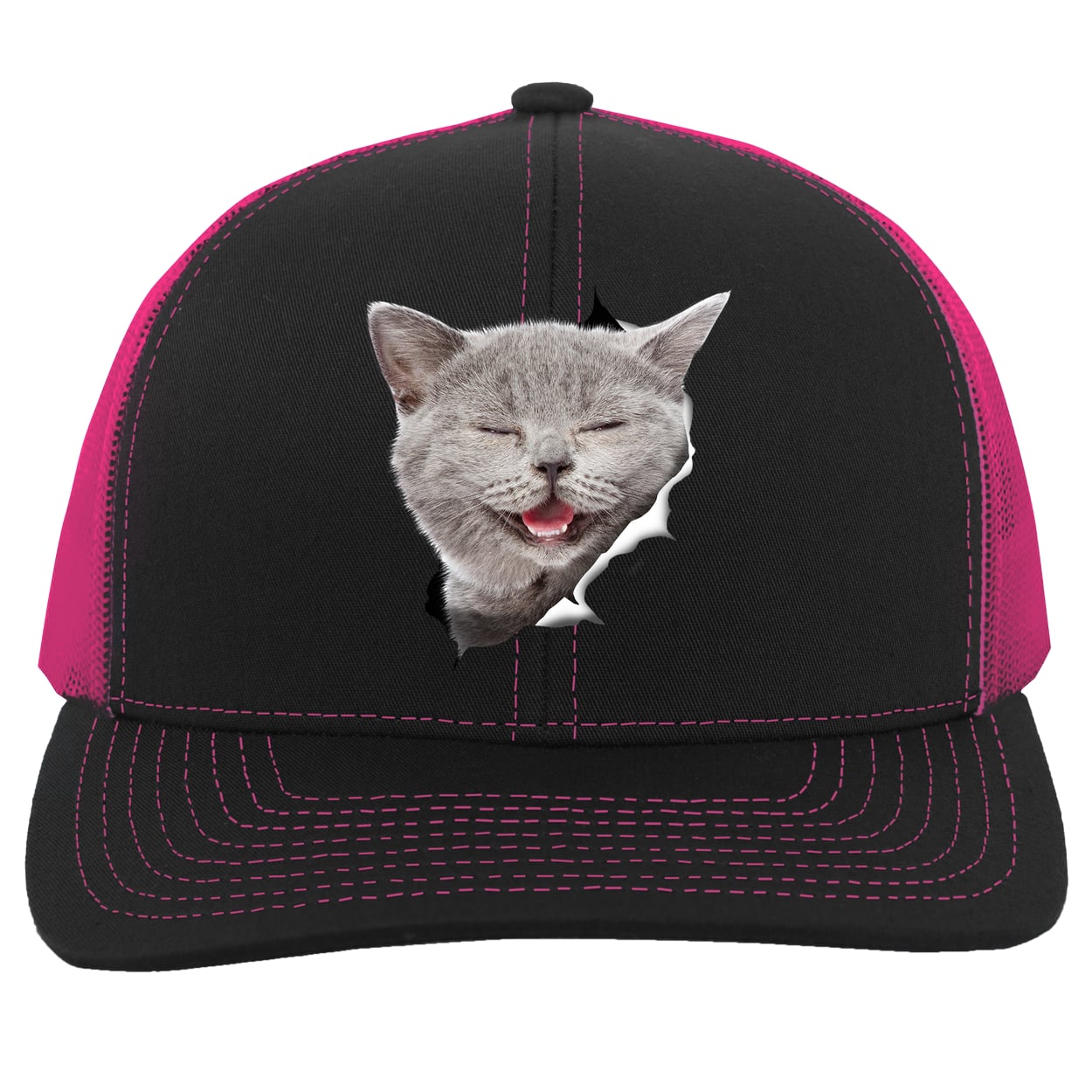 104C Trucker Snap Back - Black/Pink