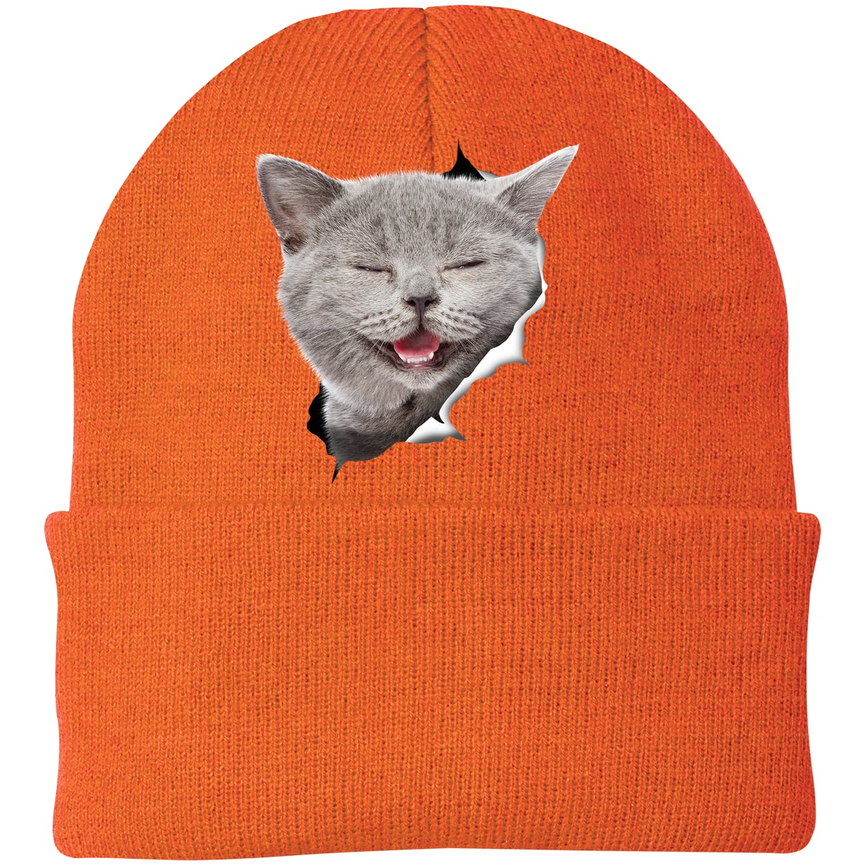 CP90 Port & Company Knit Beanie - Neon Orange