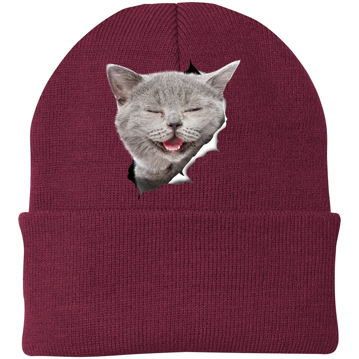 CP90 Port & Company Knit Beanie - Maroon
