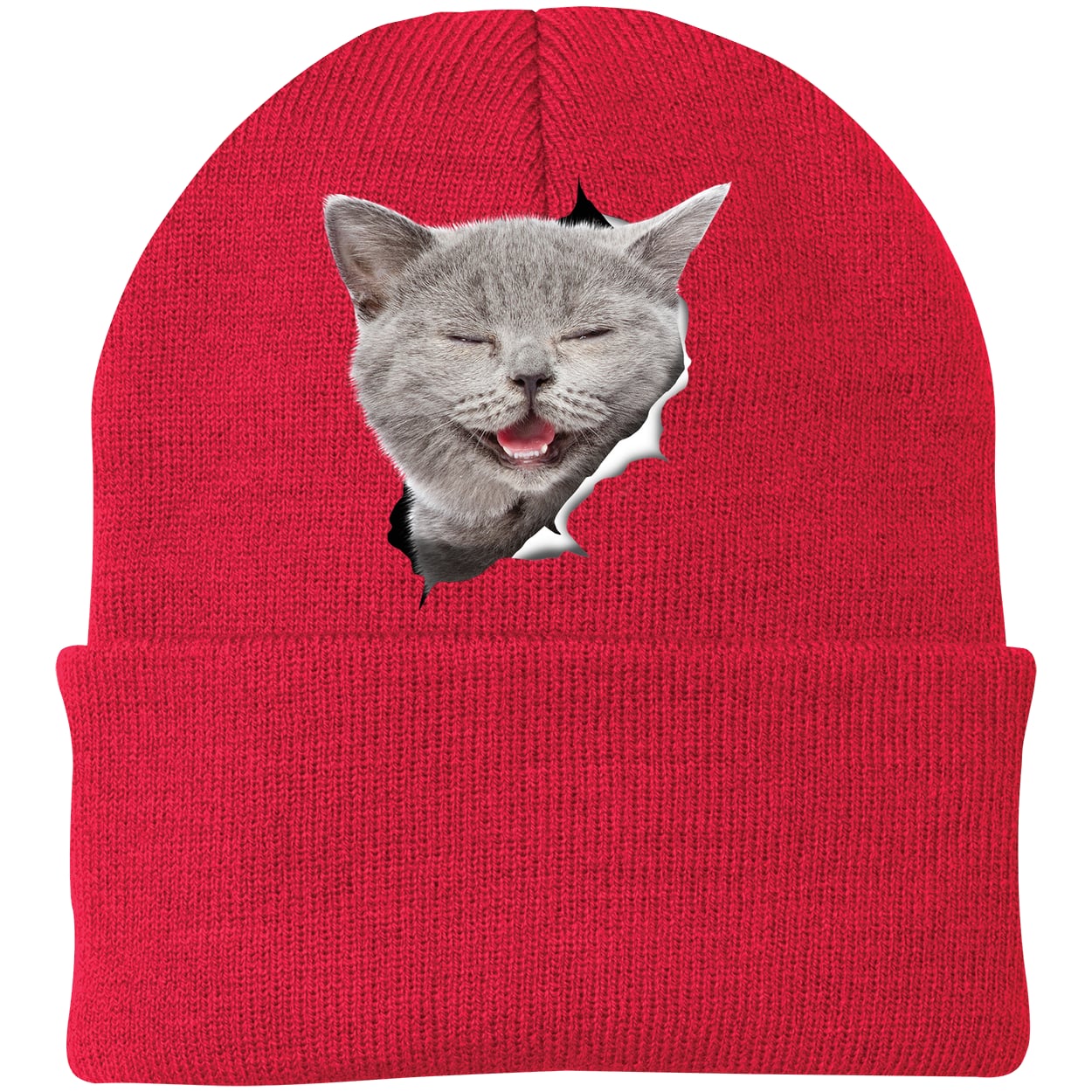 CP90 Port & Company Knit Beanie - Athletic Red