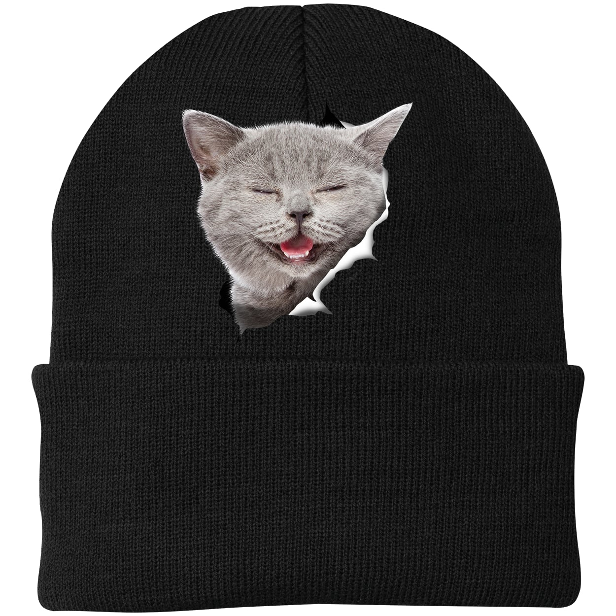 CP90 Port & Company Knit Beanie - Black