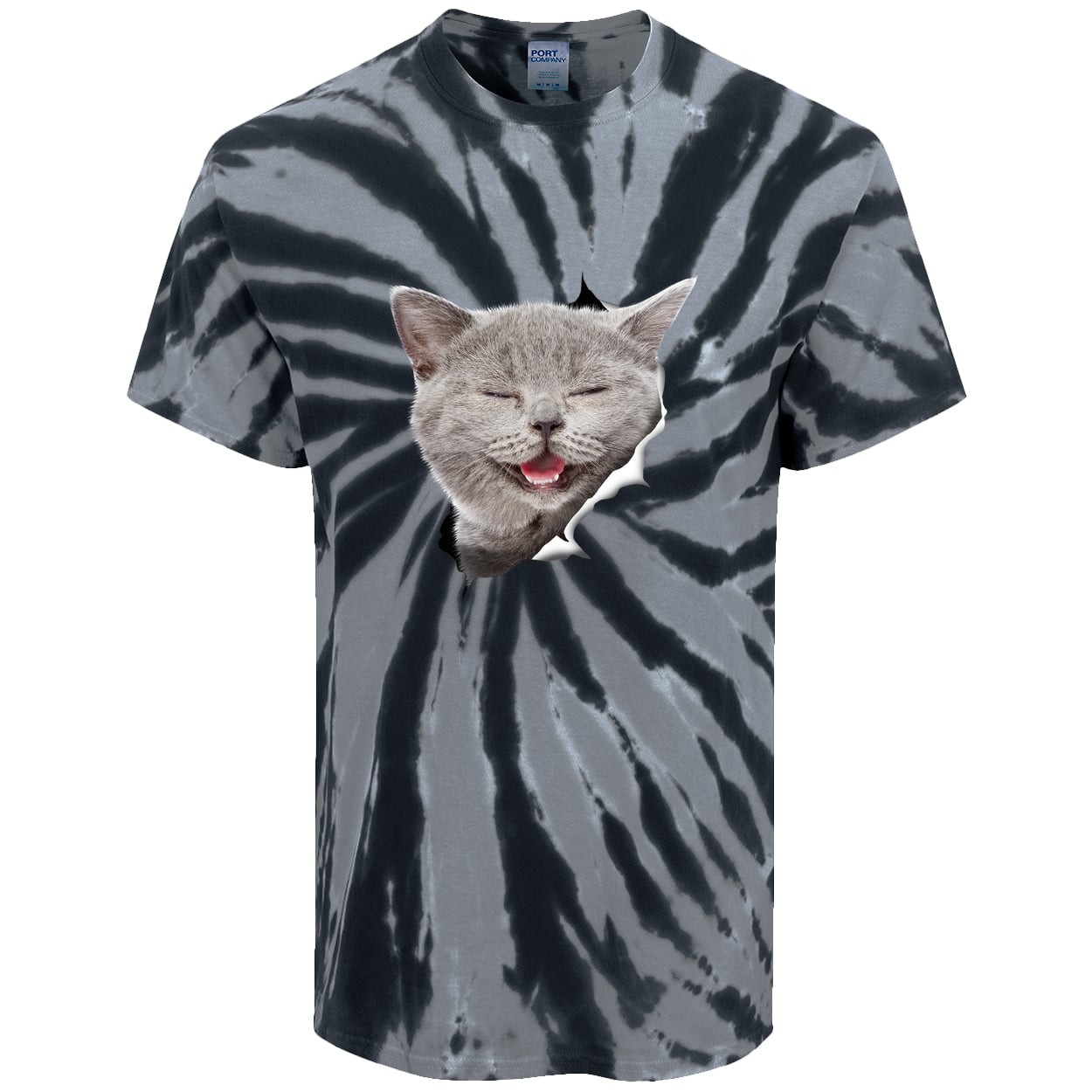 PC147 Port & Company Tie-Dye Tee - Black
