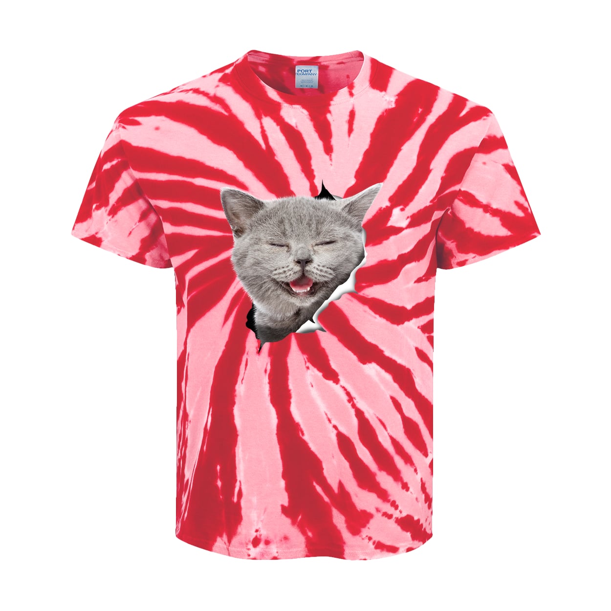 PC147Y Port & Company Kids Tie-Dye Tee - Red