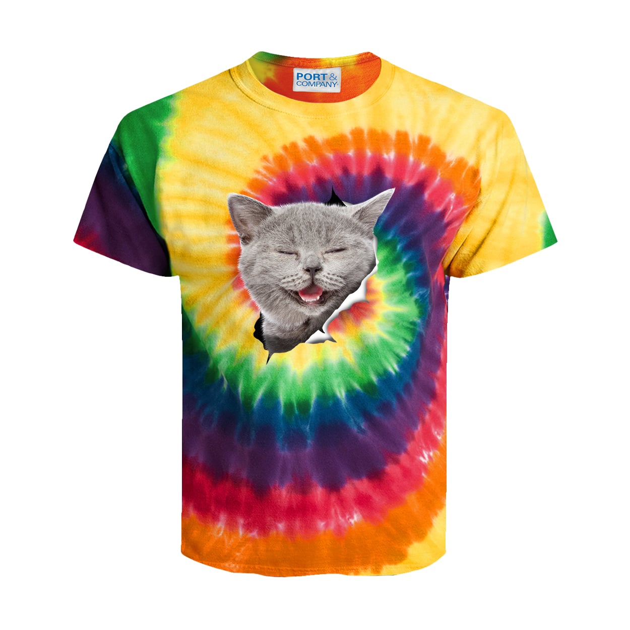 PC147Y Port & Company Kids Tie-Dye Tee - Rainbow