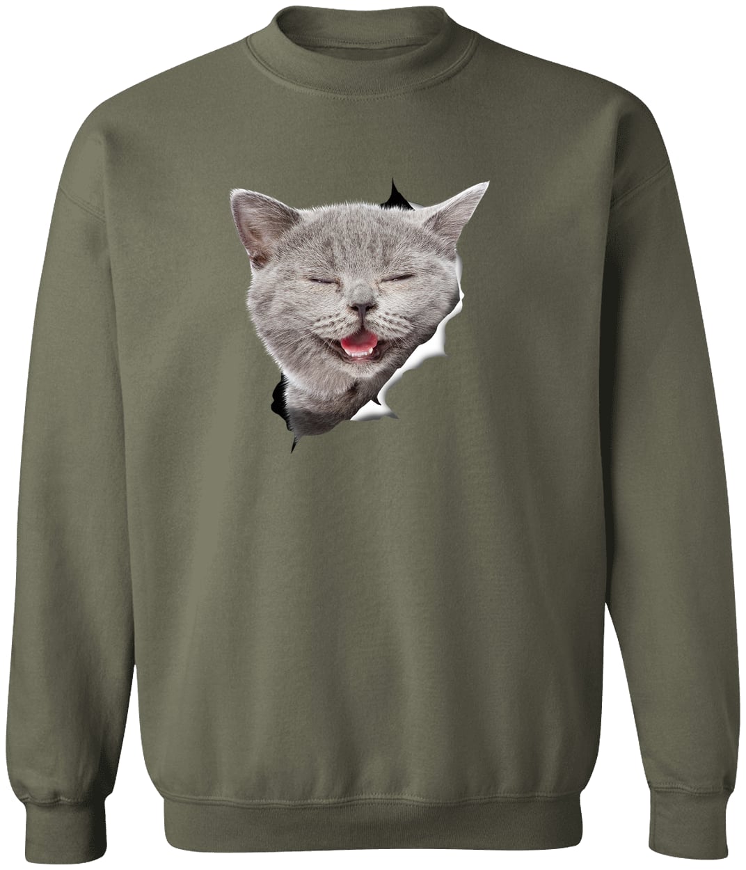 G180 Gildan Crewneck Pullover Sweatshirt - Military Green