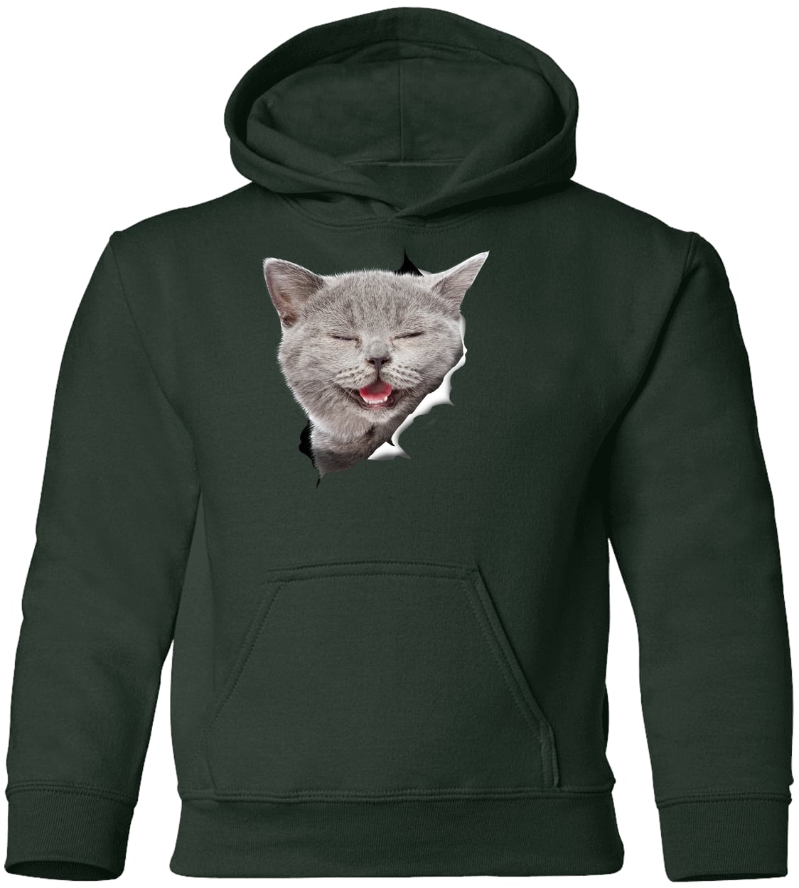 G185B Gildan Youth Pullover Hoodie - Forest Green