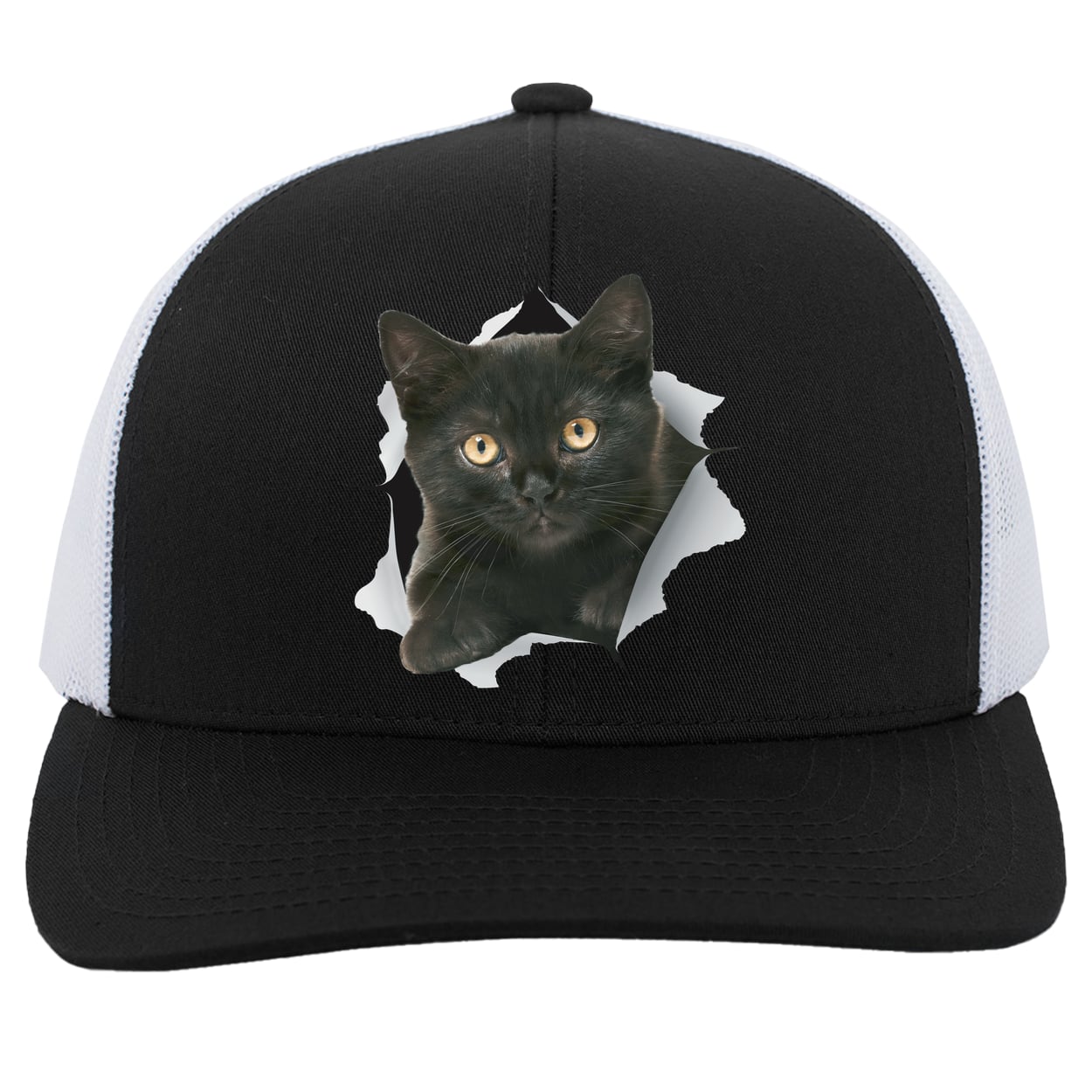 104C Trucker Snap Back - Black/White