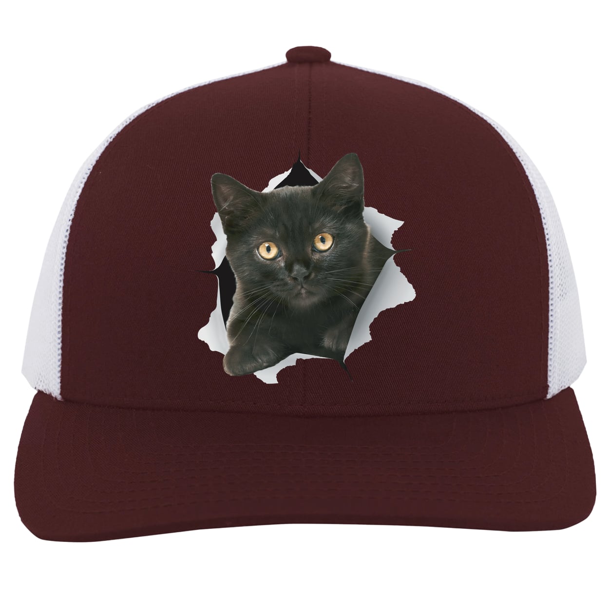 104C Trucker Snap Back - Maroon/White