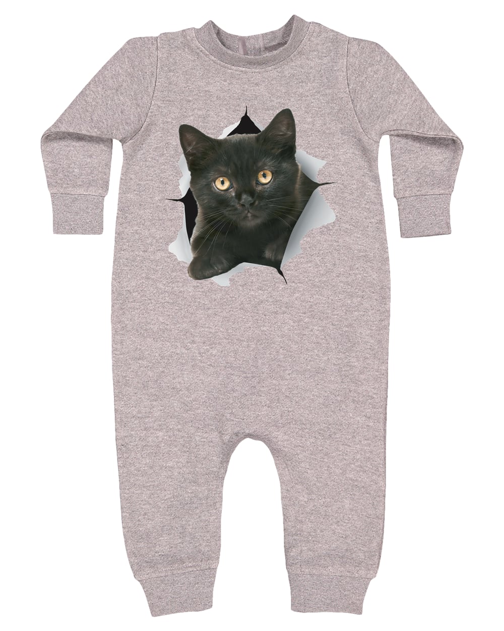 4447 Rabbit Skins Infant Fleece One-Piece Bodysuit - Heather Grey