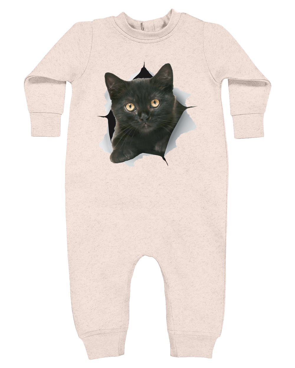 4447 Rabbit Skins Infant Fleece One-Piece Bodysuit - Natural Heather