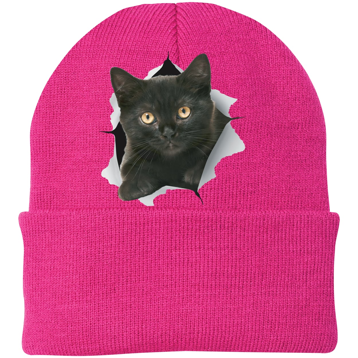 CP90 Port & Company Knit Beanie - Neon Pink