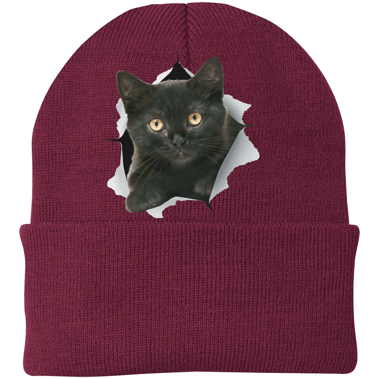 CP90 Port & Company Knit Beanie - Maroon