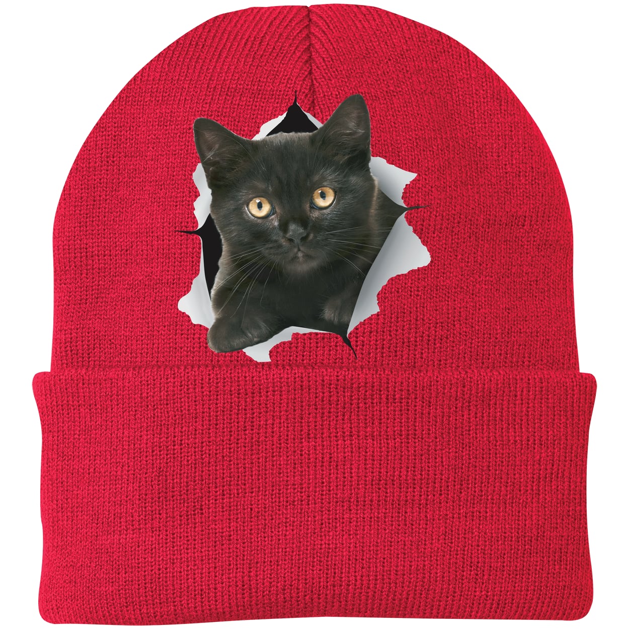 CP90 Port & Company Knit Beanie - Athletic Red