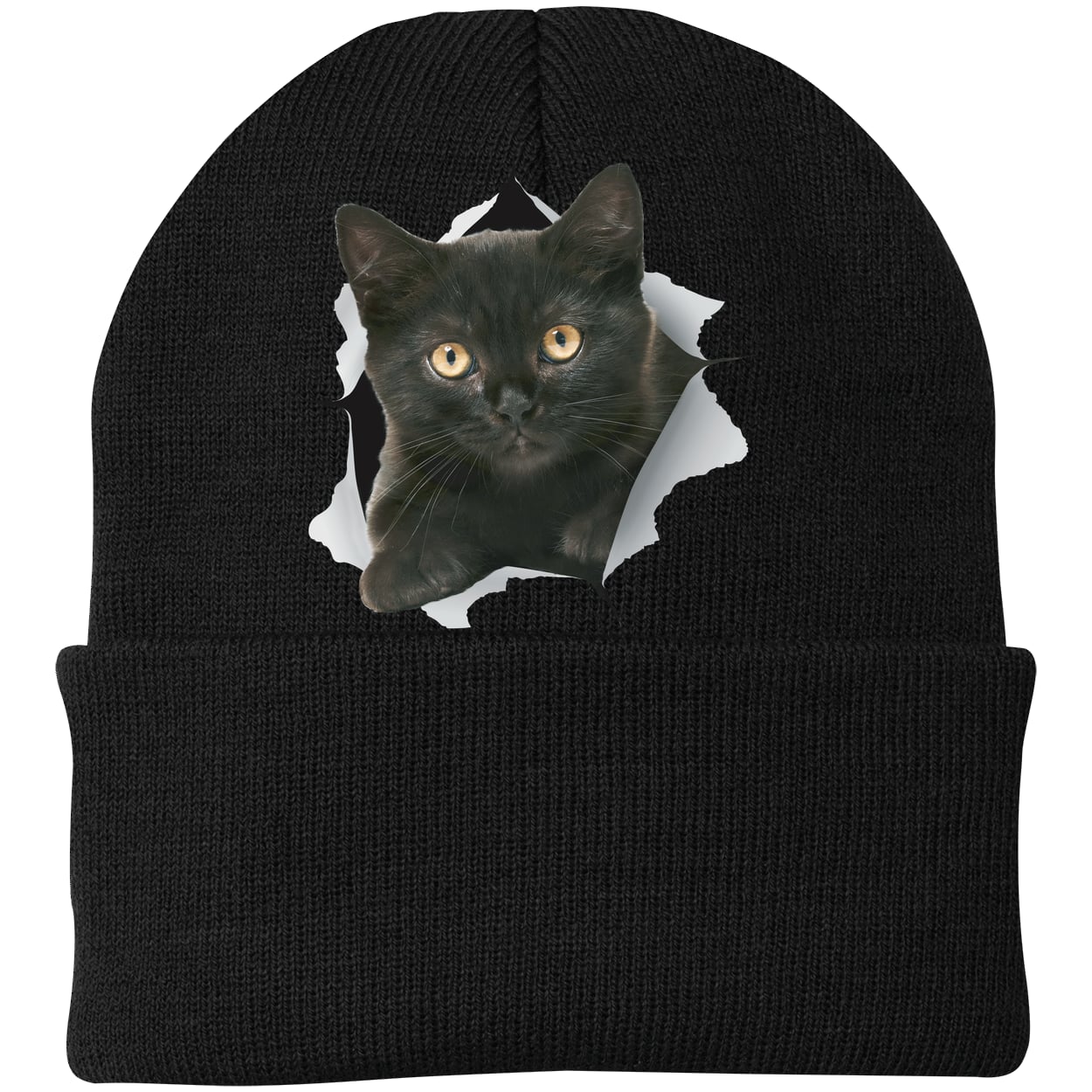 CP90 Port & Company Knit Beanie - Black