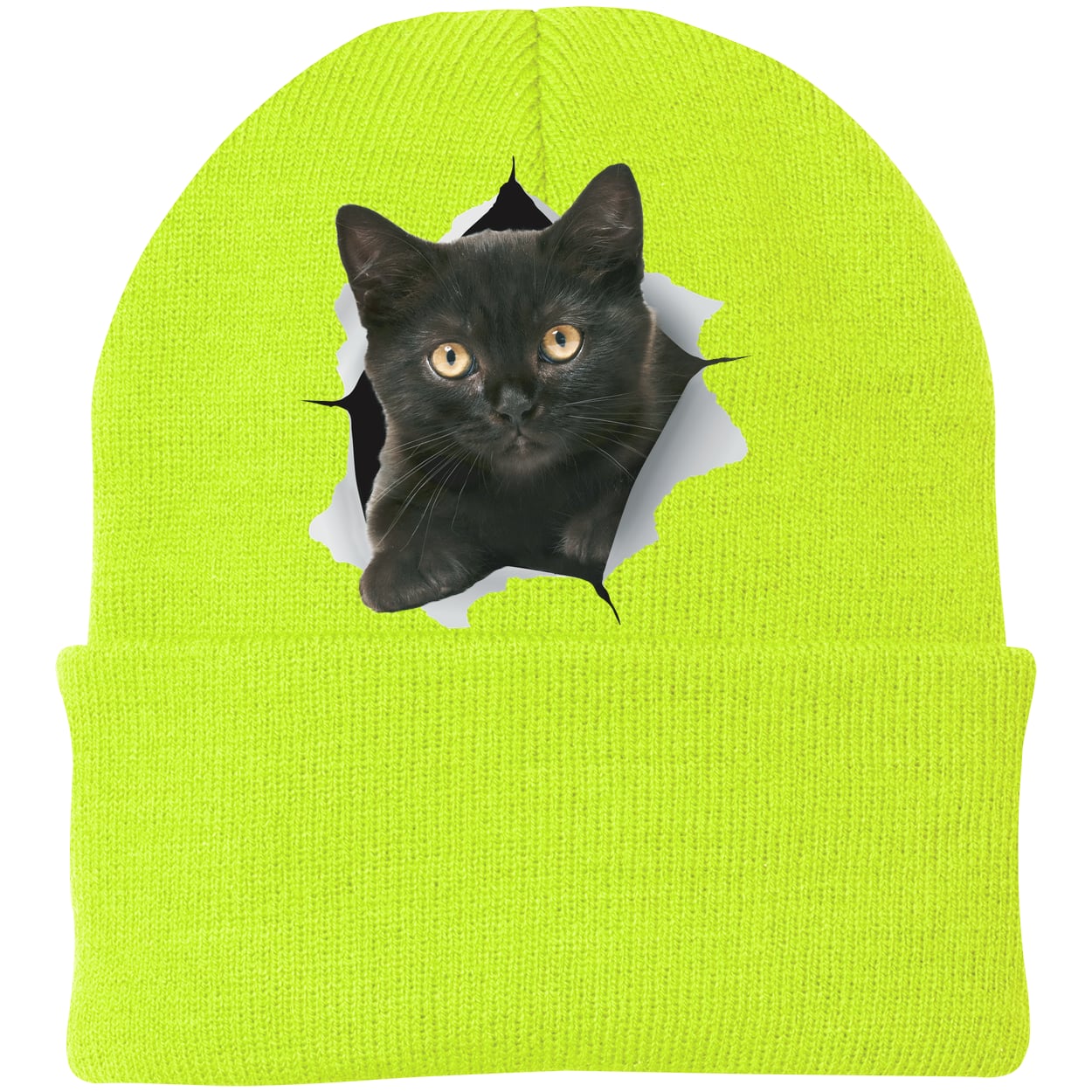 CP90 Port & Company Knit Beanie - Neon Yellow