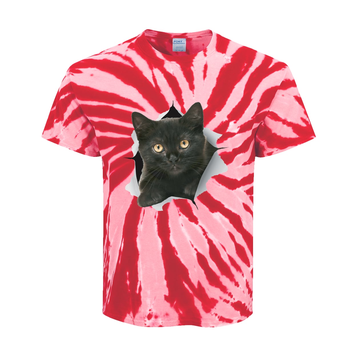 PC147Y Port & Company Kids Tie-Dye Tee - Red