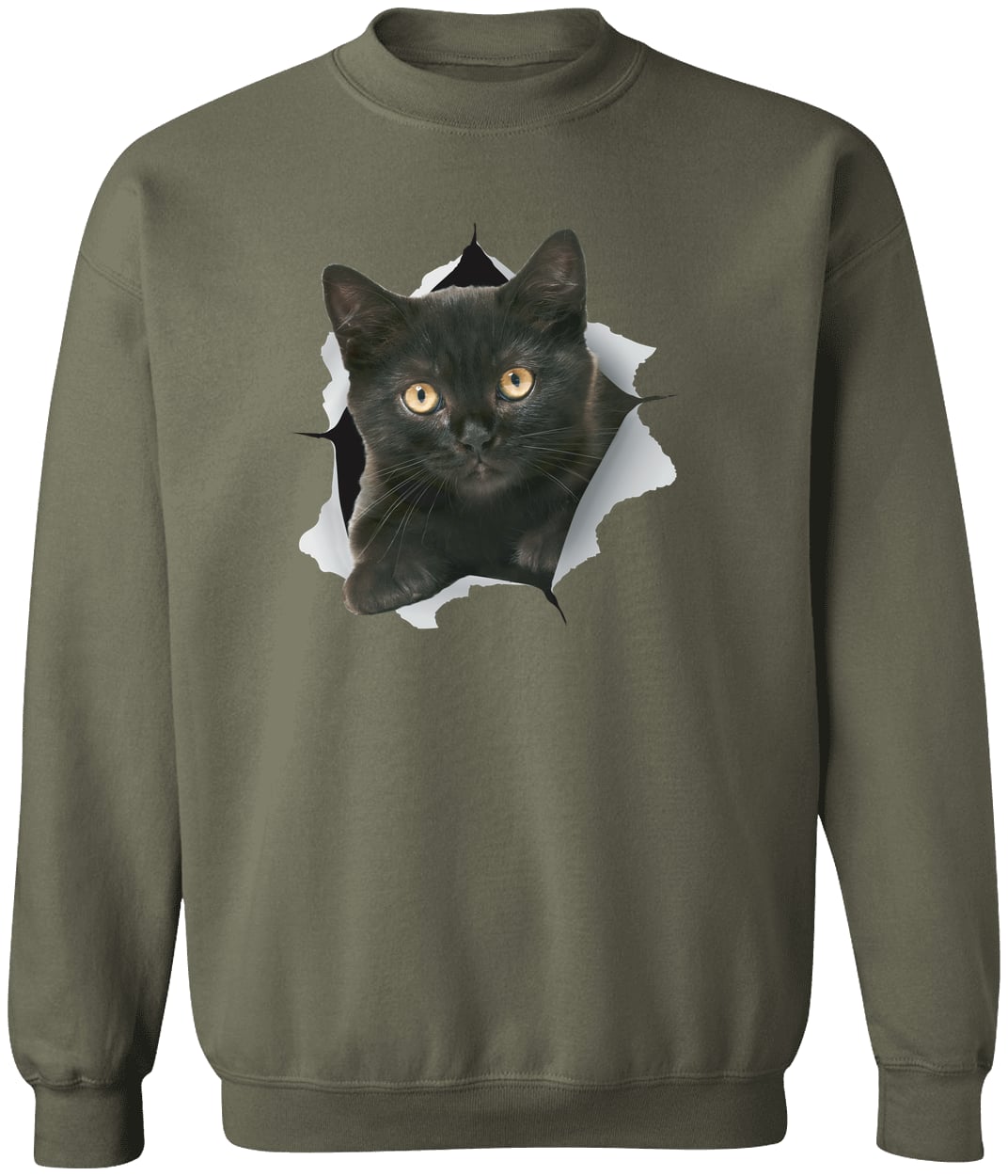 G180 Gildan Crewneck Pullover Sweatshirt - Military Green