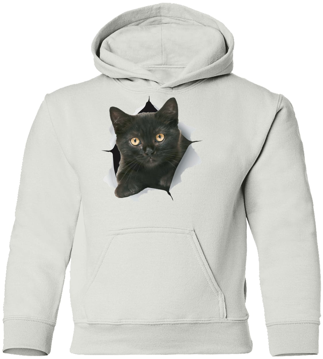 G185B Gildan Youth Pullover Hoodie - White