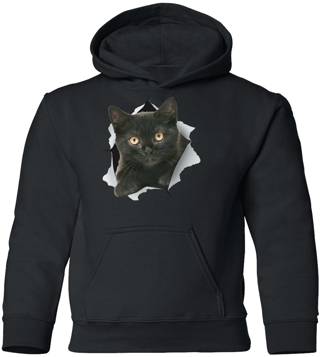 G185B Gildan Youth Pullover Hoodie - Black