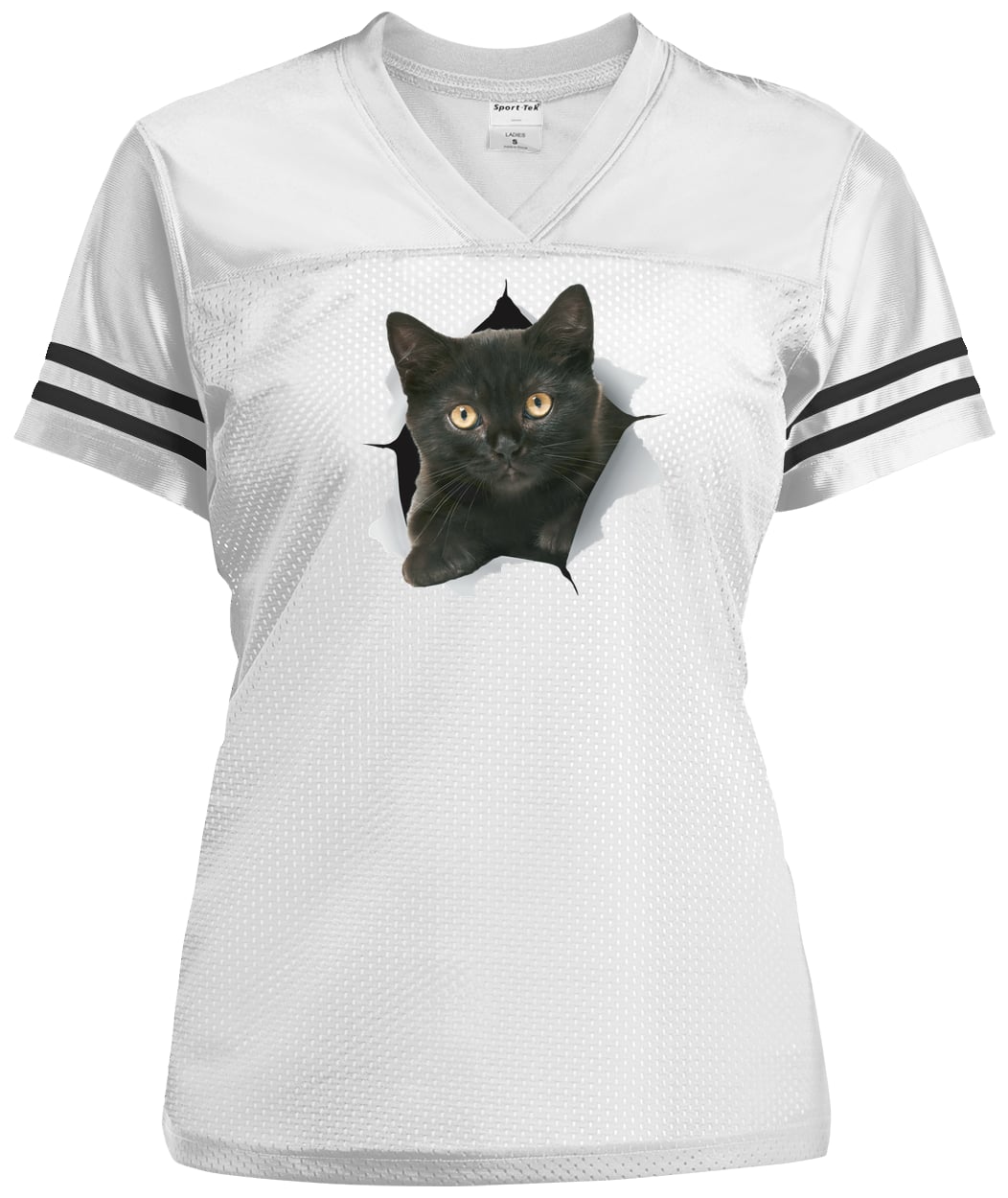 LST307 Sport-Tek Ladies' Replica Jersey - White/Black