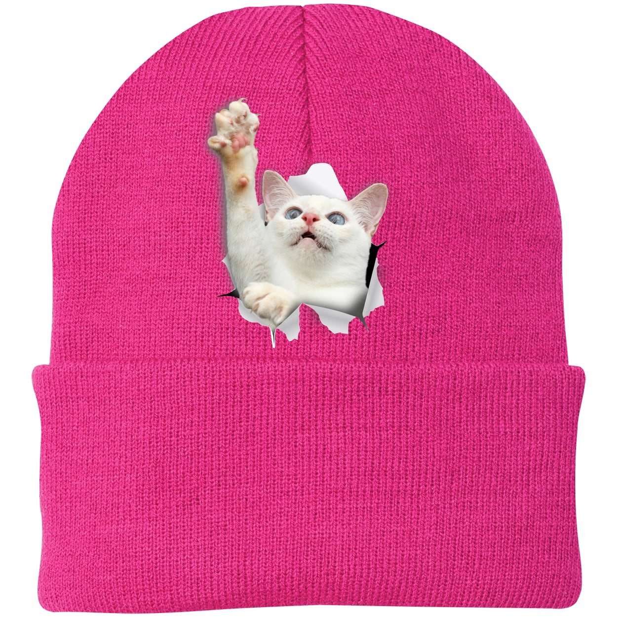 CP90 Port & Company Knit Beanie - Neon Pink
