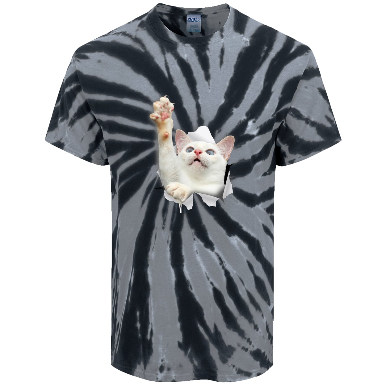 PC147 Port & Company Tie-Dye Tee - Black