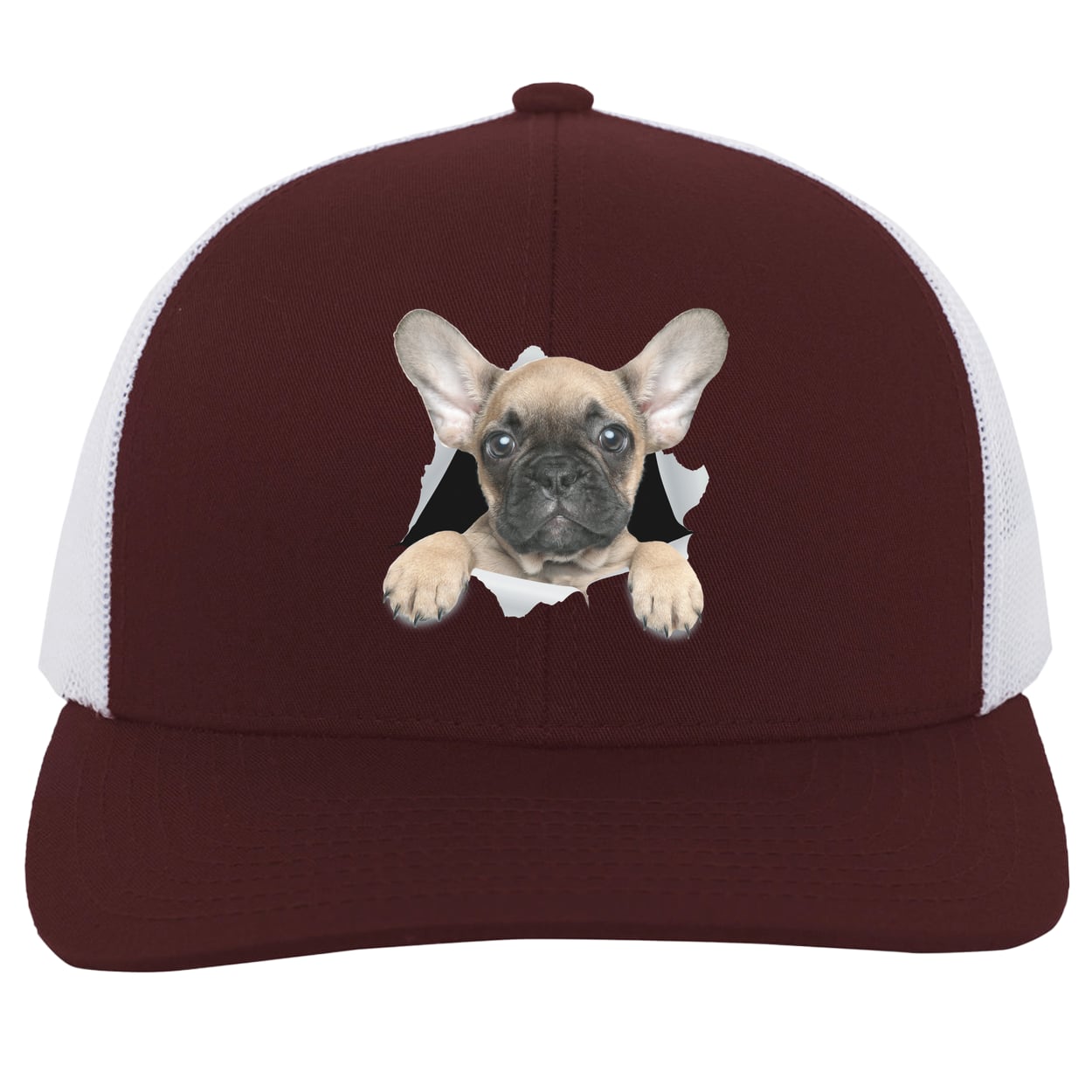 104C Trucker Snap Back - Maroon/White