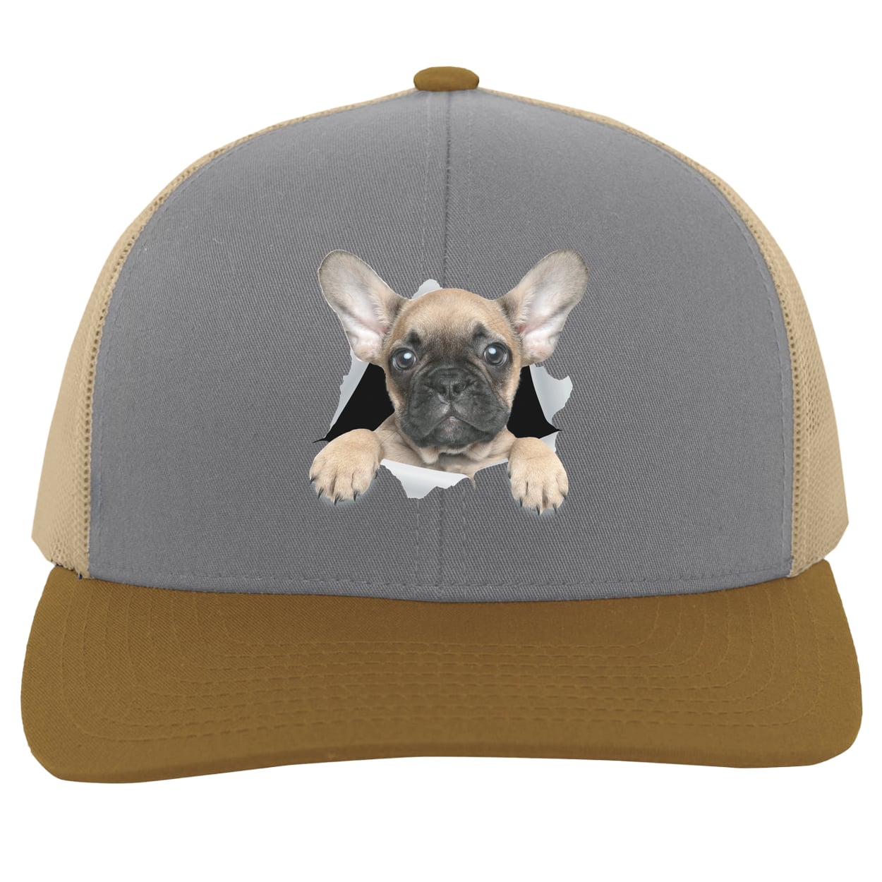 104C Trucker Snap Back - Heather/Beige/Amber