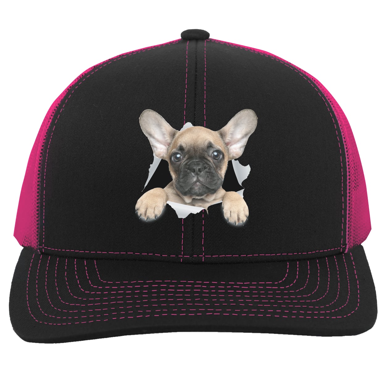 104C Trucker Snap Back - Black/Pink