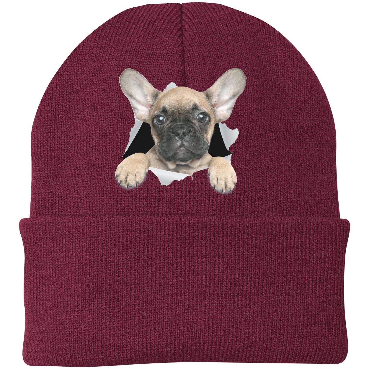 CP90 Port & Company Knit Beanie - Maroon