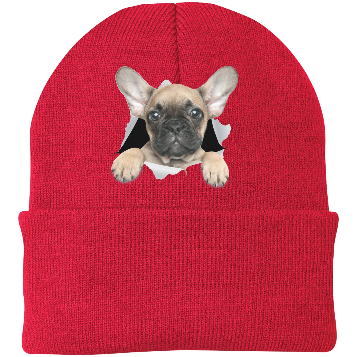 CP90 Port & Company Knit Beanie - Athletic Red