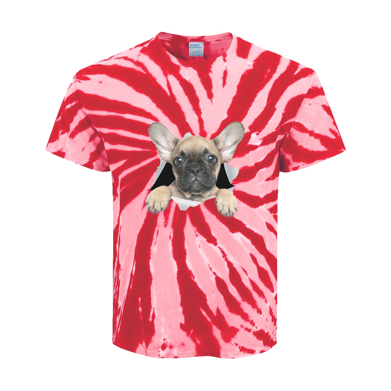 PC147Y Port & Company Kids Tie-Dye Tee - Red