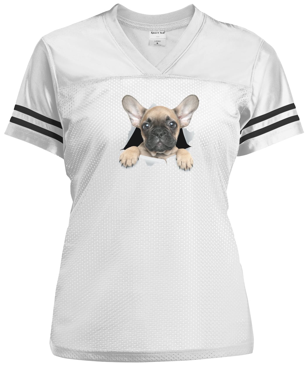 LST307 Sport-Tek Ladies' Replica Jersey - White/Black