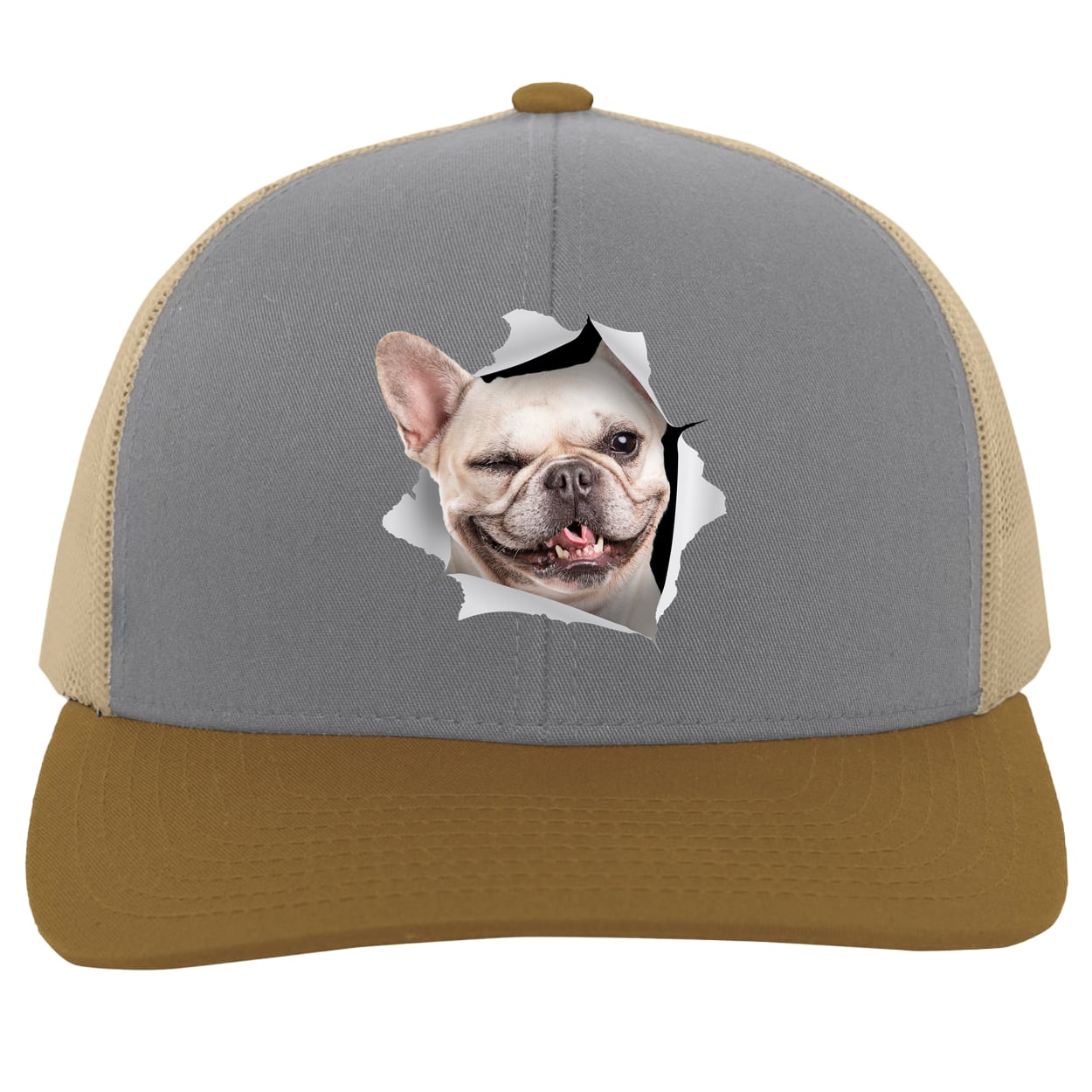 104C Trucker Snap Back - Heather/Beige/Amber