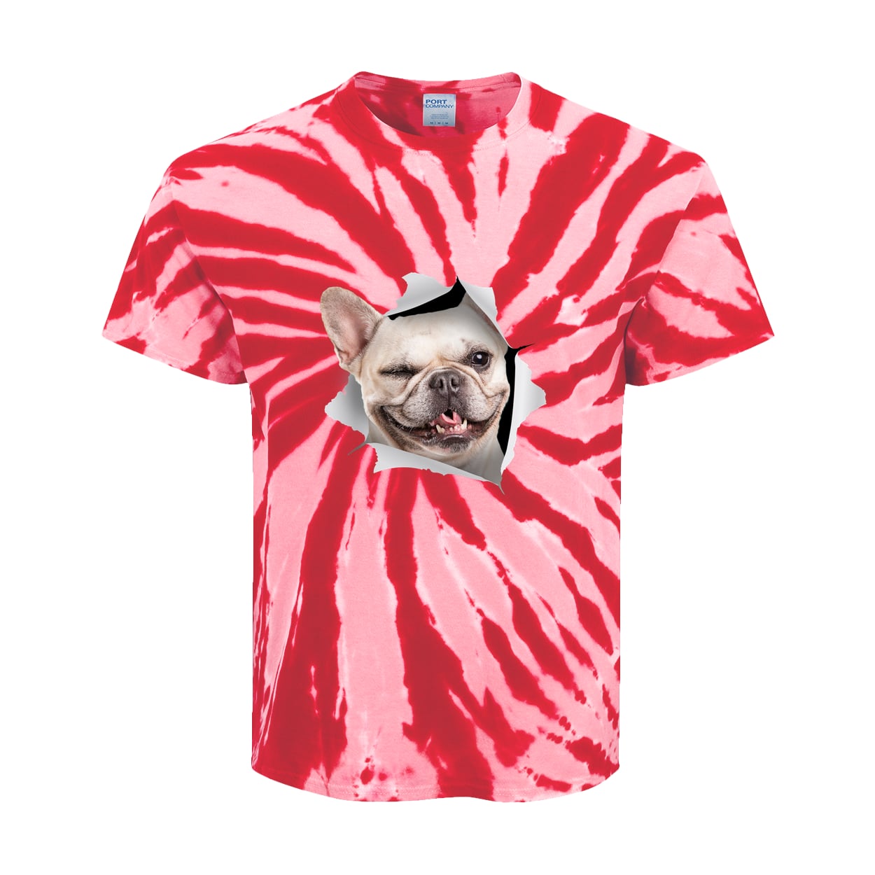 PC147Y Port & Company Kids Tie-Dye Tee - Red