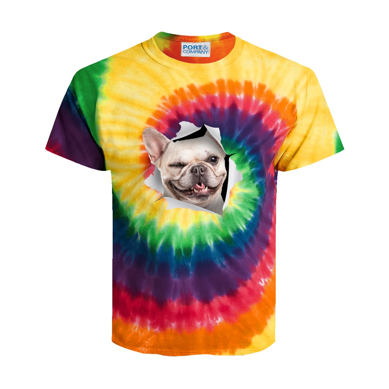 PC147Y Port & Company Kids Tie-Dye Tee - Rainbow