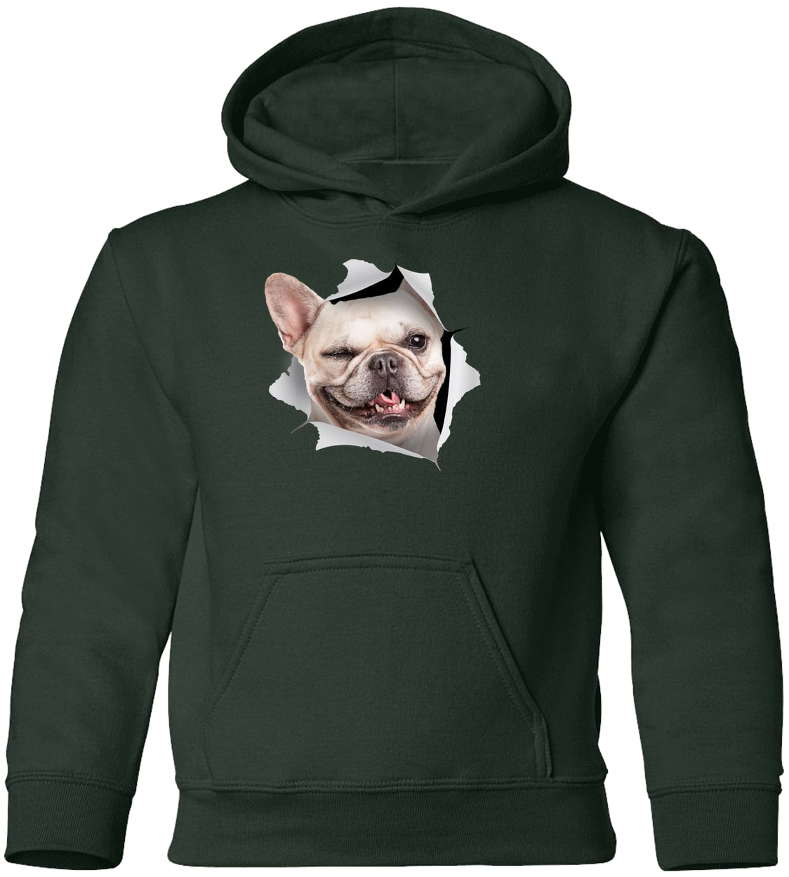 G185B Gildan Youth Pullover Hoodie - Forest Green
