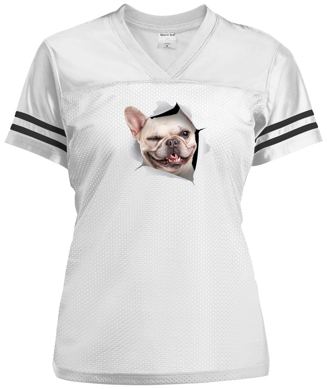 LST307 Sport-Tek Ladies' Replica Jersey - White/Black