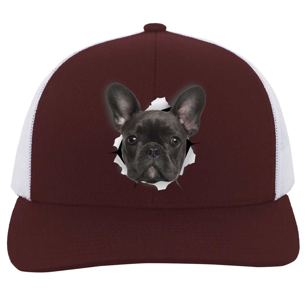 104C Trucker Snap Back - Maroon/White