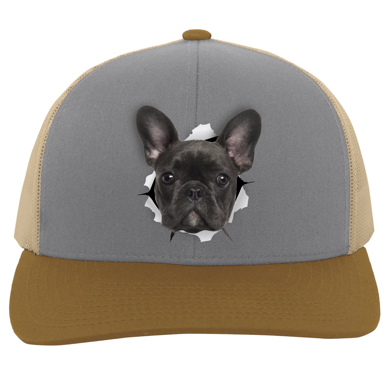104C Trucker Snap Back - Heather/Beige/Amber