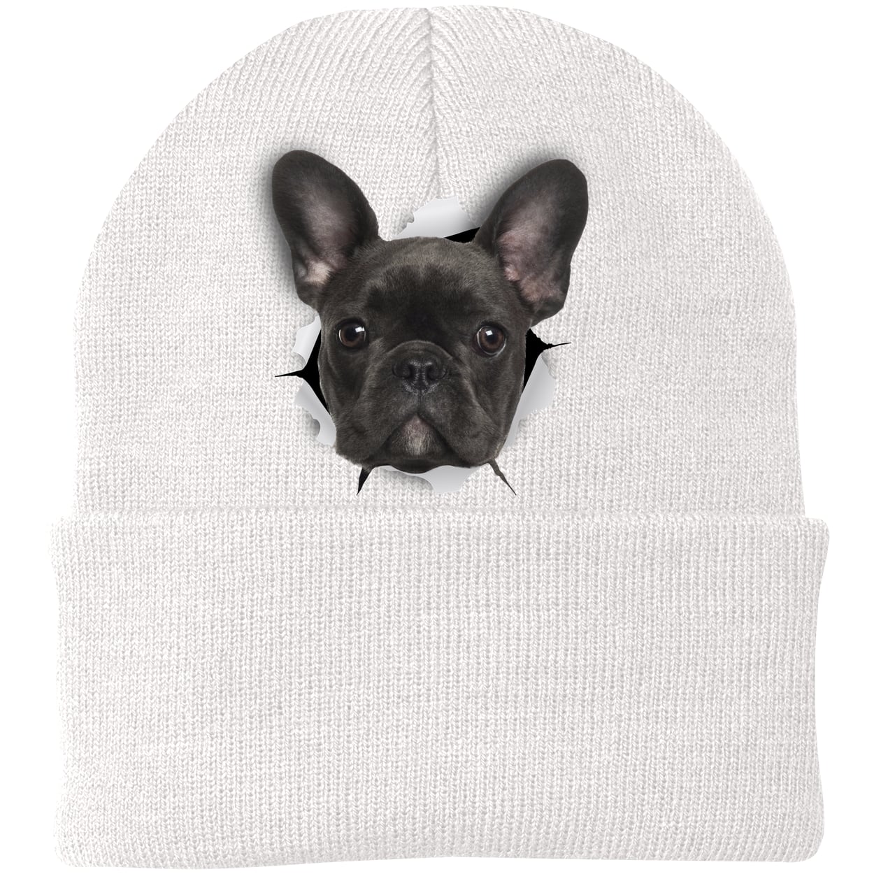 CP90 Port & Company Knit Beanie - White