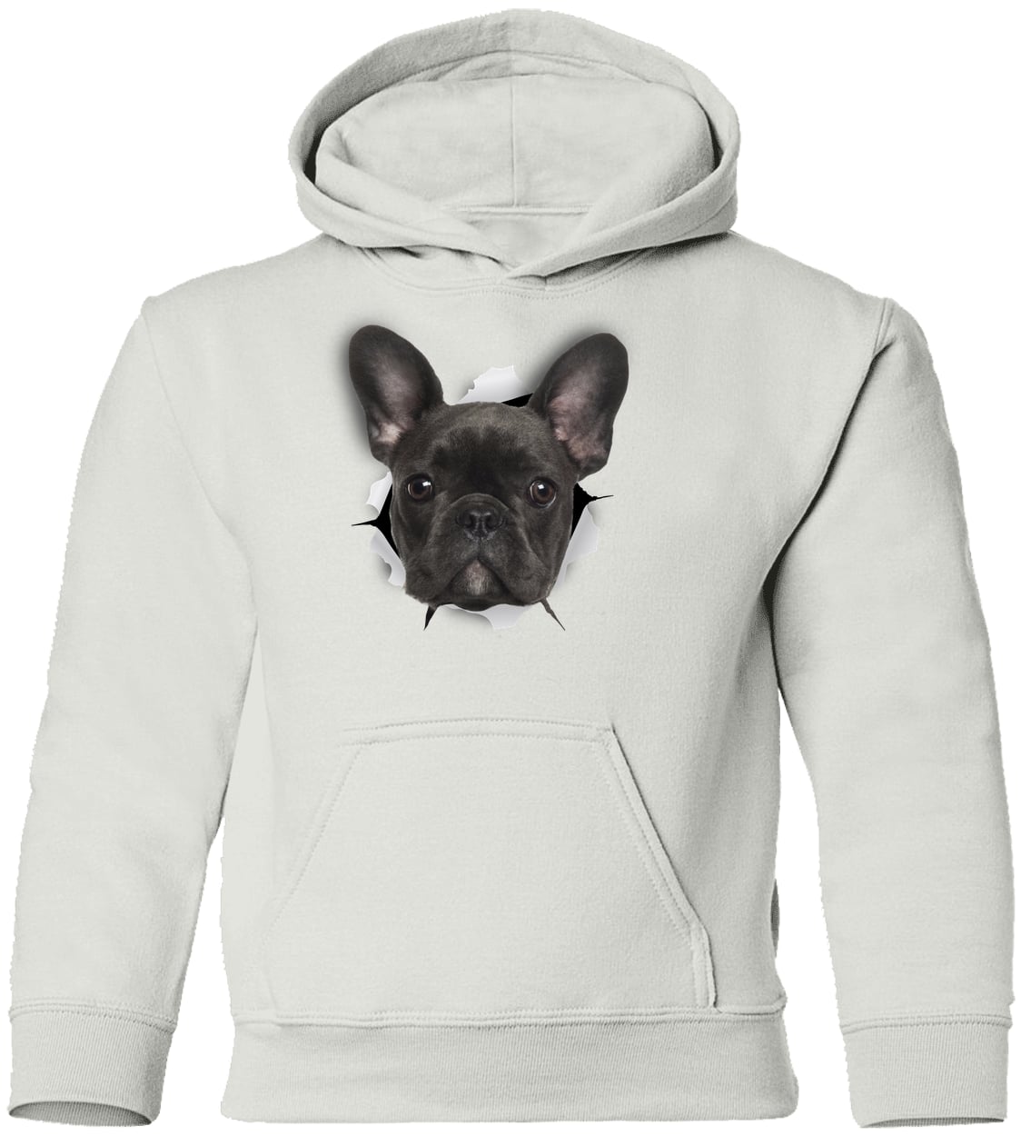 G185B Gildan Youth Pullover Hoodie - White