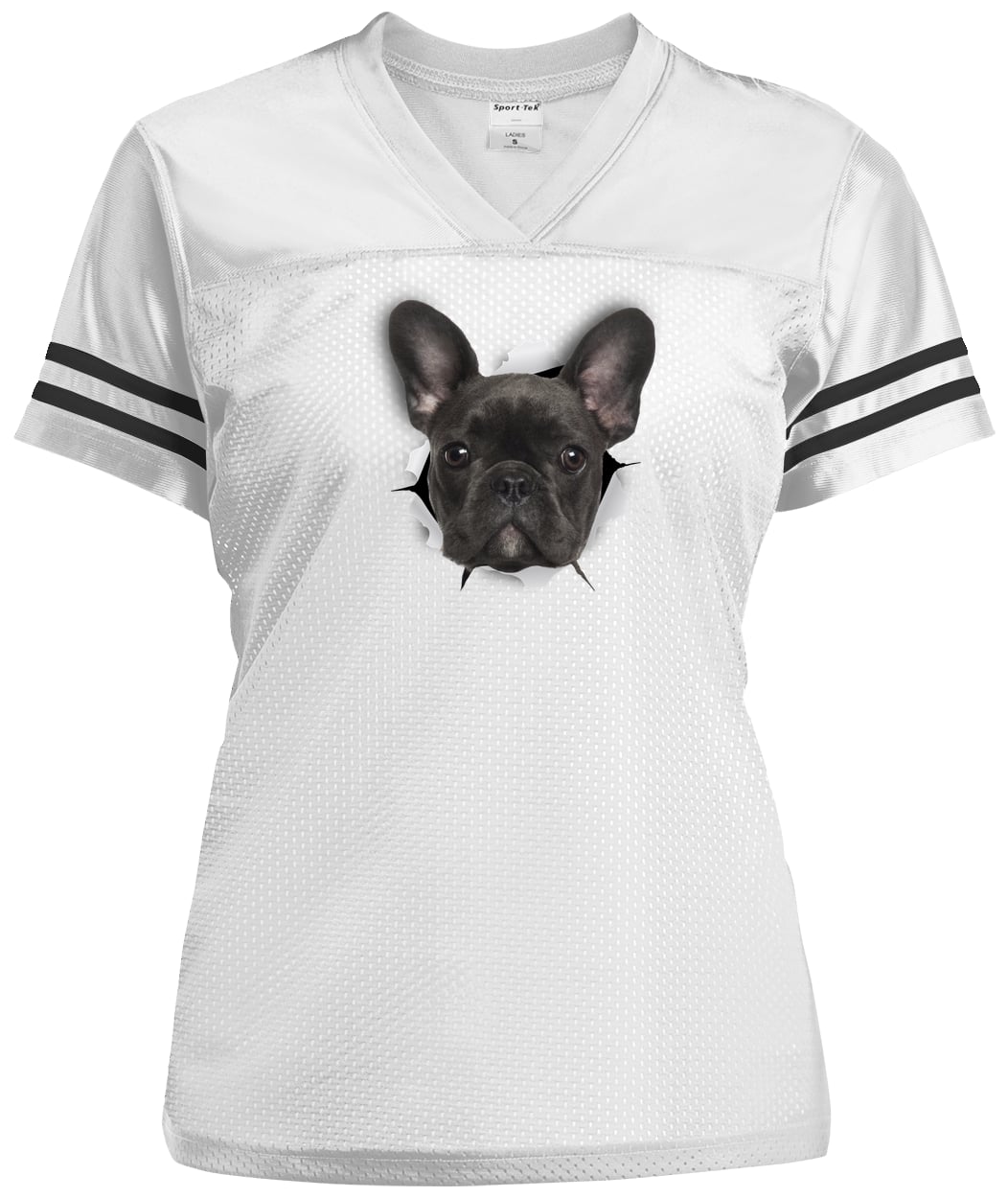 LST307 Sport-Tek Ladies' Replica Jersey - White/Black