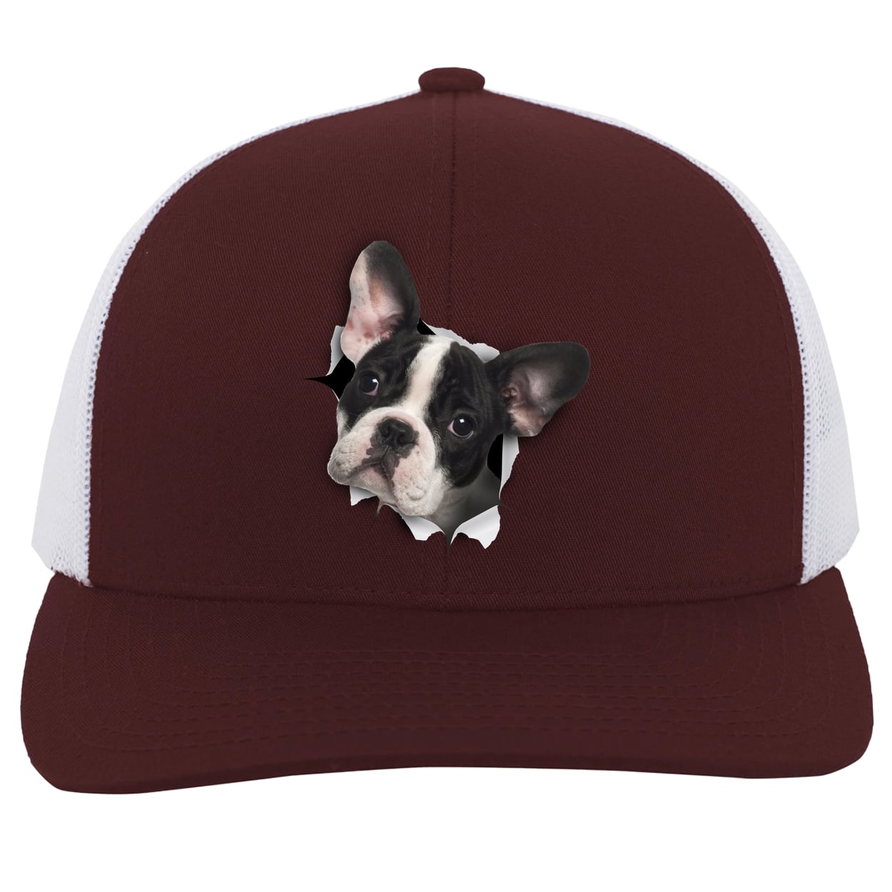 104C Trucker Snap Back - Maroon/White