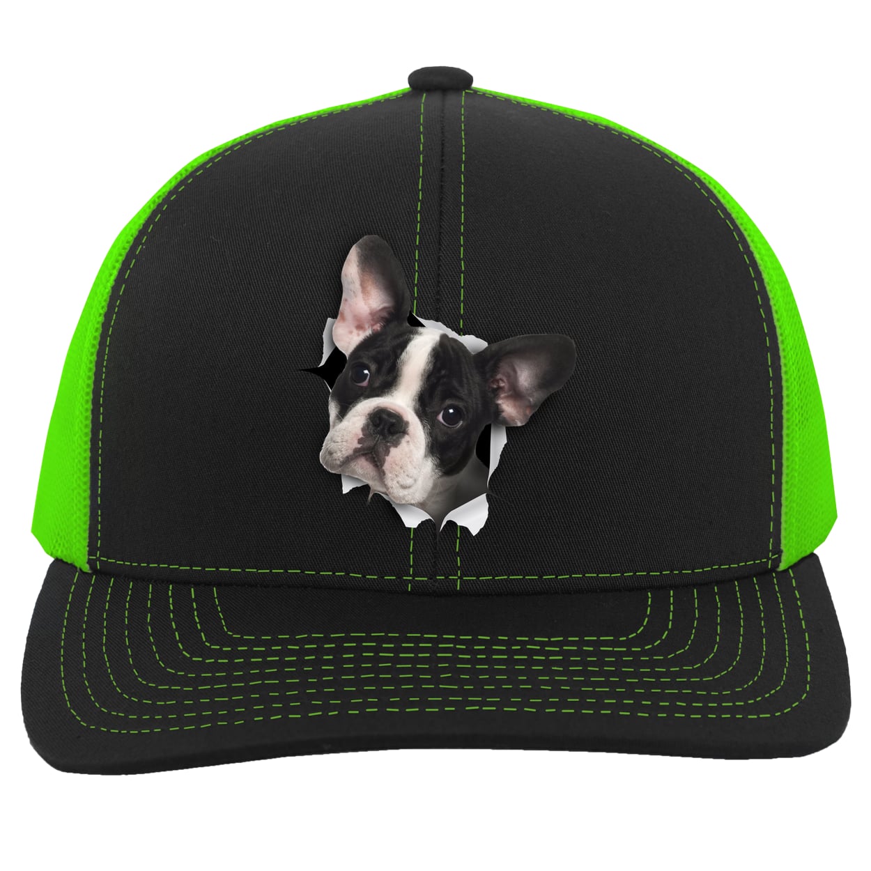 104C Trucker Snap Back - Black/Neon Green